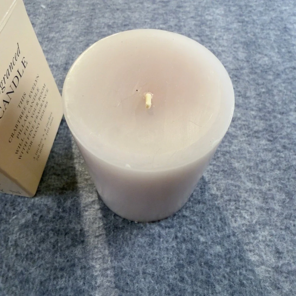 Crabtree & Evelyn Seacliffs Blue Pillar Candle 3x4 Vintage 1994 Fragranced 21453